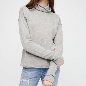 Free People Grey Cowl Neck Cashmere Sweater